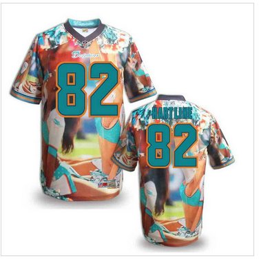 Miami Dolphins #82 HARTLINE Men's Stitched NFL Elite Fanatical Version Jersey (5) Miami Dolphins #82 HARTLINE Men's Stitched NFL Elite Fanatical Version Jersey (5)