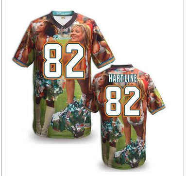 Miami Dolphins #82 HARTLINE Men's Stitched NFL Elite Fanatical Version Jersey (4) Miami Dolphins #82 HARTLINE Men's Stitched NFL Elite Fanatical Version Jersey (4)