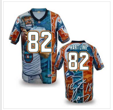 Miami Dolphins #82 HARTLINE Men's Stitched NFL Elite Fanatical Version Jersey (2) Miami Dolphins #82 HARTLINE Men's Stitched NFL Elite Fanatical Version Jersey (2)