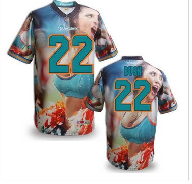 Miami Dolphins #22 BUSH Men's Stitched NFL Elite Fanatical Version Jersey (8) Miami Dolphins #22 BUSH Men's Stitched NFL Elite Fanatical Version Jersey (8)