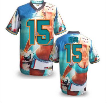 Miami Dolphins #15 BESS Men's Stitched NFL Elite Fanatical Version Jersey (6)
