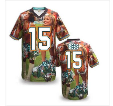 Miami Dolphins #15 BESS Men's Stitched NFL Elite Fanatical Version Jersey (4)