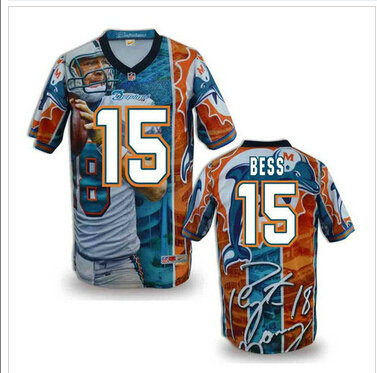 Miami Dolphins #15 BESS Men's Stitched NFL Elite Fanatical Version Jersey (2)