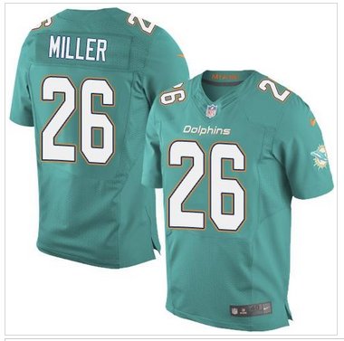 NEW Miami Dolphins #26 Lamar Miller Aqua Green Team Color NFL New Elite Jersey NEW Miami Dolphins #26 Lamar Miller Aqua Green Team Color NFL New Elite Jersey