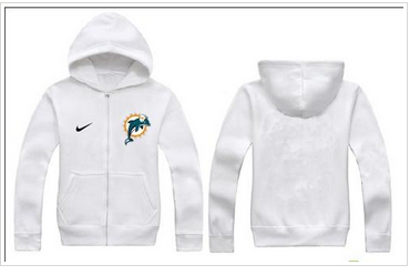 NEW Miami Dolphins Authentic Logo Hoodie White