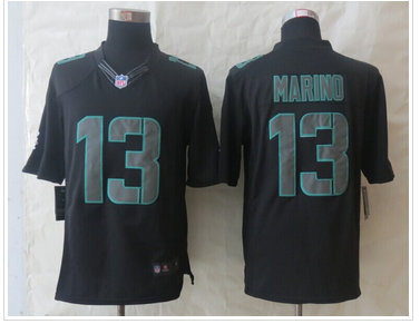 New Miami Dolphins #13 Dan Marino Impact Limited Black Jerseys
