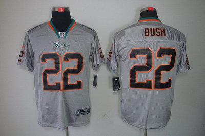 NEW NFL Miami Dolphins 22 Reggie Bush Lights Out Grey Jerseys(Elite) NEW NFL Miami Dolphins 22 Reggie Bush Lights Out Grey Jerseys(Elite)