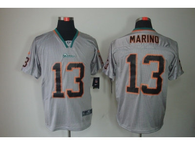 NEW NFL Miami Dolphins 13 Dan Marino Lights Out Grey Jerseys(Elite) NEW NFL Miami Dolphins 13 Dan Marino Lights Out Grey Jerseys(Elite)