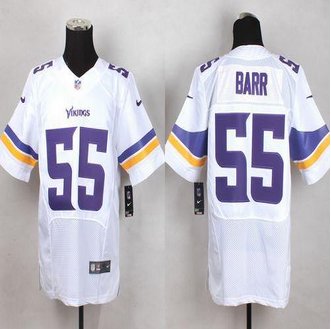 New Minnesota Vikings #55 Anthony Barr White Men's Stitched NFL Elite Jersey