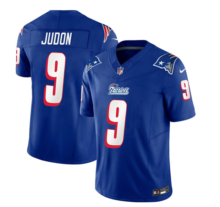 Men's New England Patriots #9 Matthew Judon Blue 2023 F.U.S.E. Throwback Limited Stitched Football Jersey Men's New England Patriots #9 Matthew Judon Blue 2023 F.U.S.E. Throwback Limited Stitched Football Jersey