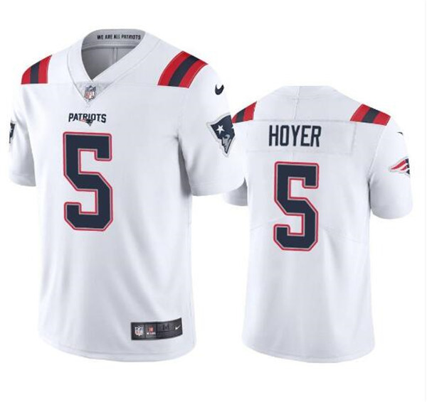 Men's New England Patriots #5 Brian Hoyer 2021 White Vapor Untouchable Limited Stitched Jersey Men's New England Patriots #5 Brian Hoyer 2021 White Vapor Untouchable Limited Stitched Jersey