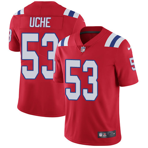 Nike Patriots #53 Josh Uche Red Alternate Men's Stitched NFL Vapor Untouchable Limited Jersey Nike Patriots #53 Josh Uche Red Alternate Men's Stitched NFL Vapor Untouchable Limited Jersey