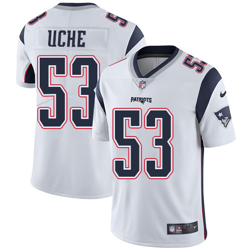 Nike Patriots #53 Josh Uche White Men's Stitched NFL Vapor Untouchable Limited Jersey Nike Patriots #53 Josh Uche White Men's Stitched NFL Vapor Untouchable Limited Jersey