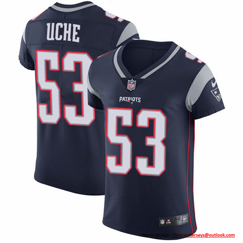 Nike Patriots #53 Josh Uche Navy Blue Team Color Men's Stitched NFL Vapor Untouchable Elite Jersey Nike Patriots #53 Josh Uche Navy Blue Team Color Men's Stitched NFL Vapor Untouchable Elite Jersey