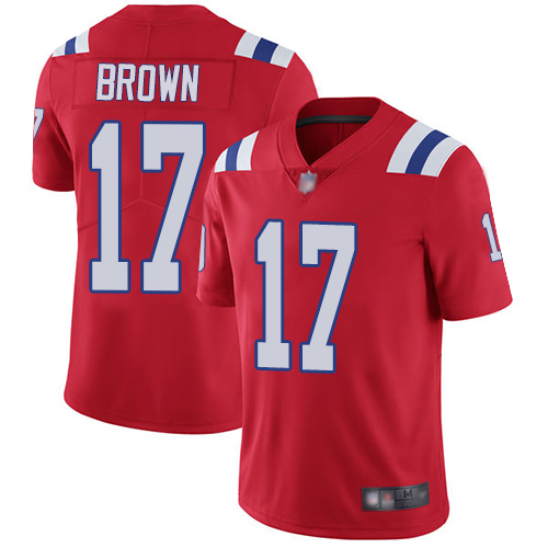 Patriots #17 Antonio Brown Red Alternate Men's Stitched Football Vapor Untouchable Limited Jersey Patriots #17 Antonio Brown Red Alternate Men's Stitched Football Vapor Untouchable Limited Jersey