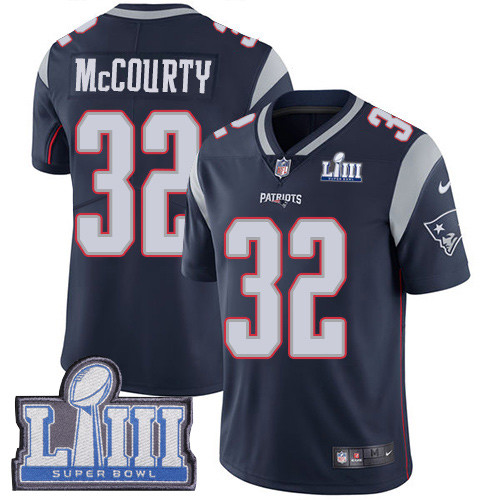 Nike Patriots #32 Devin McCourty Navy Blue Team Color Super Bowl LIII Bound Men's Stitched NFL Vapor Untouchable Limited Jersey Nike Patriots #32 Devin McCourty Navy Blue Team Color Super Bowl LIII Bound Men's Stitched NFL Vapor Untouchable Limited Jersey