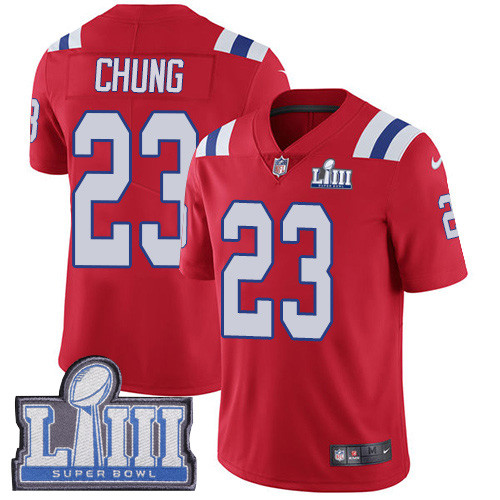 Nike Patriots #23 Patrick Chung Red Alternate Super Bowl LIII Bound Men's Stitched NFL Vapor Untouchable Limited Jersey Nike Patriots #23 Patrick Chung Red Alternate Super Bowl LIII Bound Men's Stitched NFL Vapor Untouchable Limited Jersey