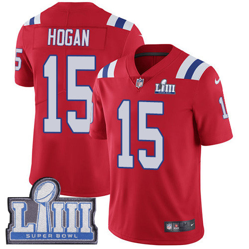 Nike Patriots #15 Chris Hogan Red Alternate Super Bowl LIII Bound Men's Stitched NFL Vapor Untouchable Limited Jersey Nike Patriots #15 Chris Hogan Red Alternate Super Bowl LIII Bound Men's Stitched NFL Vapor Untouchable Limited Jersey