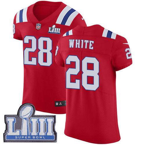 Nike Patriots #28 James White Red Alternate Super Bowl LIII Bound Men's Stitched NFL Vapor Untouchable Elite Jersey Nike Patriots #28 James White Red Alternate Super Bowl LIII Bound Men's Stitched NFL Vapor Untouchable Elite Jersey