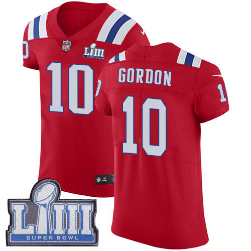 Nike Patriots #10 Josh Gordon Red Alternate Super Bowl LIII Bound Men's Stitched NFL Vapor Untouchable Elite Jersey Nike Patriots #10 Josh Gordon Red Alternate Super Bowl LIII Bound Men's Stitched NFL Vapor Untouchable Elite Jersey