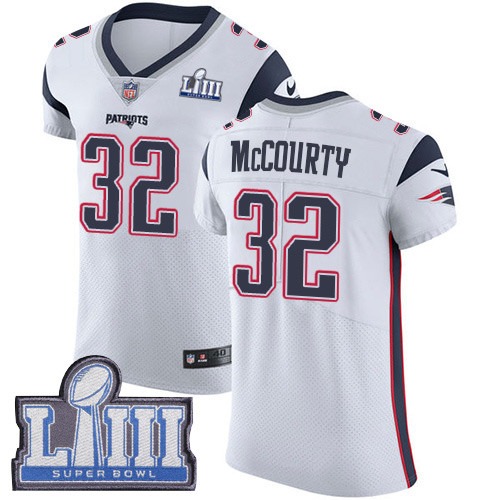 Nike Patriots #32 Devin McCourty White Super Bowl LIII Bound Men's Stitched NFL Vapor Untouchable Elite Jersey Nike Patriots #32 Devin McCourty White Super Bowl LIII Bound Men's Stitched NFL Vapor Untouchable Elite Jersey