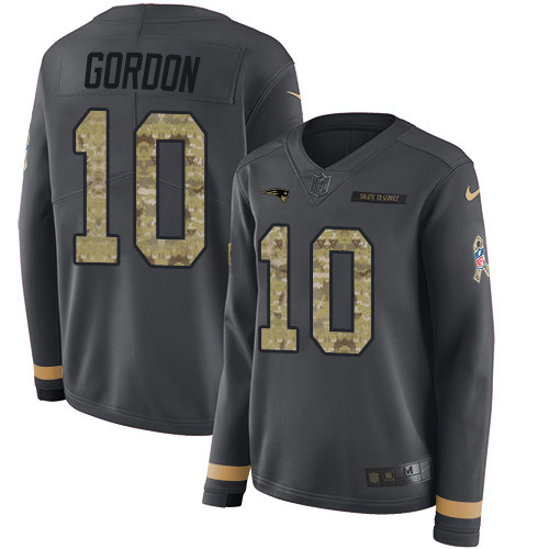 Nike Patriots #10 Josh Gordon Anthracite Salute to Service Nike Patriots #10 Josh Gordon Anthracite Salute to Service