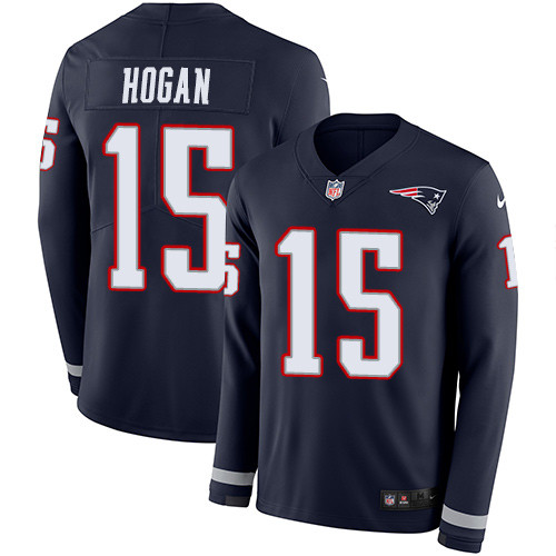 Nike Patriots #15 Chris Hogan Navy Blue Team Color Men's Stitched NFL Limited Therma Long Sleeve Jersey Nike Patriots #15 Chris Hogan Navy Blue Team Color Men's Stitched NFL Limited Therma Long Sleeve Jersey