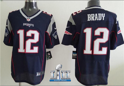 Nike Patriots #12 Tom Brady Blue Stitched Super Bowl LII Nike Elite NFL Jerseys Nike Patriots #12 Tom Brady Blue Stitched Super Bowl LII Nike Elite NFL Jerseys