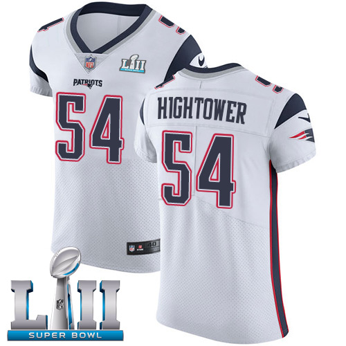 Nike Patriots #54 Dont'a Hightower White Super Bowl LII Men's Stitched NFL Vapor Untouchable Elite Jersey Nike Patriots #54 Dont'a Hightower White Super Bowl LII Men's Stitched NFL Vapor Untouchable Elite Jersey