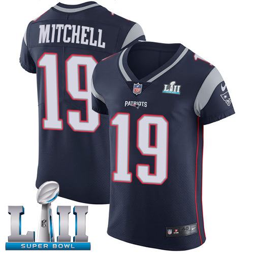 Nike Patriots #19 Malcolm Mitchell Navy Blue Team Color Super Bowl LII Men's Stitched NFL Vapor Untouchable Elite Jersey Nike Patriots #19 Malcolm Mitchell Navy Blue Team Color Super Bowl LII Men's Stitched NFL Vapor Untouchable Elite Jersey