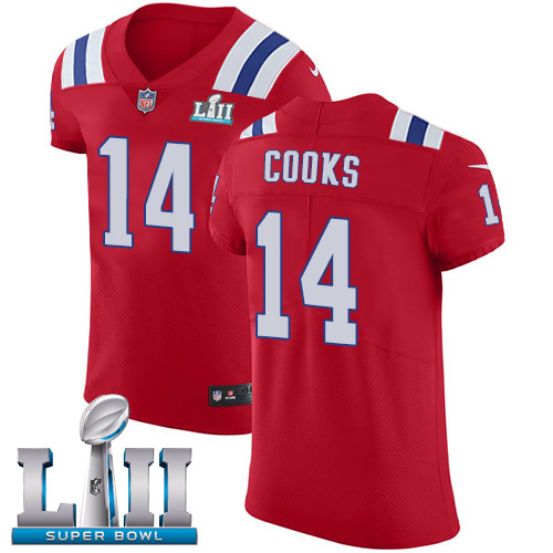 Nike Patriots #14 Brandin Cooks Red Alternate Super Bowl LII Men's Stitched NFL Vapor Untouchable Elite Jersey Nike Patriots #14 Brandin Cooks Red Alternate Super Bowl LII Men's Stitched NFL Vapor Untouchable Elite Jersey