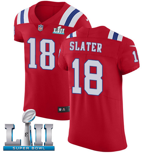 Nike Patriots #18 Matt Slater Red Alternate Super Bowl LII Men's Stitched NFL Vapor Untouchable Elite Jersey Nike Patriots #18 Matt Slater Red Alternate Super Bowl LII Men's Stitched NFL Vapor Untouchable Elite Jersey