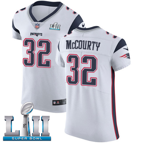 Nike Patriots #32 Devin McCourty White Super Bowl LII Men's Stitched NFL Vapor Untouchable Elite Jersey Nike Patriots #32 Devin McCourty White Super Bowl LII Men's Stitched NFL Vapor Untouchable Elite Jersey