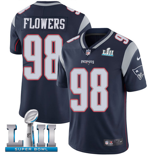 Nike Patriots #98 Trey Flowers Navy Blue Team Color Super Bowl LII Men's Stitched NFL Vapor Untouchable Limited Jersey Nike Patriots #98 Trey Flowers Navy Blue Team Color Super Bowl LII Men's Stitched NFL Vapor Untouchable Limited Jersey