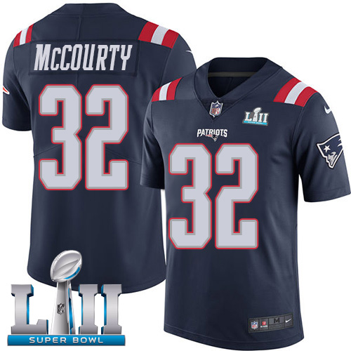 Nike Patriots #32 Devin McCourty Navy Blue Super Bowl LII Men's Stitched NFL Limited Rush Jersey Nike Patriots #32 Devin McCourty Navy Blue Super Bowl LII Men's Stitched NFL Limited Rush Jersey