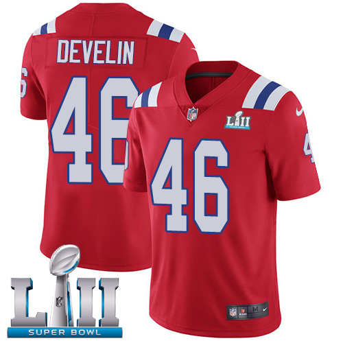 Nike Patriots #46 James Develin Red Alternate Super Bowl LII Men's Stitched NFL Vapor Untouchable Limited Jersey Nike Patriots #46 James Develin Red Alternate Super Bowl LII Men's Stitched NFL Vapor Untouchable Limited Jersey