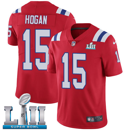 Nike Patriots #15 Chris Hogan Red Alternate Super Bowl LII Men's Stitched NFL Vapor Untouchable Limited Jersey Nike Patriots #15 Chris Hogan Red Alternate Super Bowl LII Men's Stitched NFL Vapor Untouchable Limited Jersey