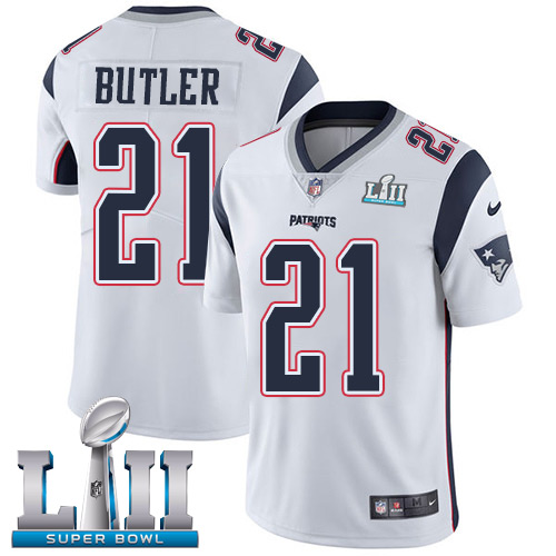 Nike Patriots #21 Malcolm Butler White Super Bowl LII Men's Stitched NFL Vapor Untouchable Limited Jersey Nike Patriots #21 Malcolm Butler White Super Bowl LII Men's Stitched NFL Vapor Untouchable Limited Jersey