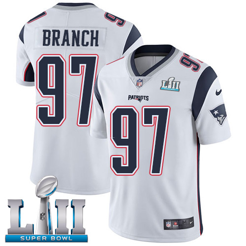 Nike Patriots #97 Alan Branch White Super Bowl LII Men's Stitched NFL Vapor Untouchable Limited Jersey Nike Patriots #97 Alan Branch White Super Bowl LII Men's Stitched NFL Vapor Untouchable Limited Jersey