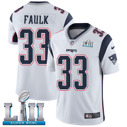 Nike Patriots #33 Kevin Faulk White Super Bowl LII Men's Stitched NFL Vapor Untouchable Limited Jersey Nike Patriots #33 Kevin Faulk White Super Bowl LII Men's Stitched NFL Vapor Untouchable Limited Jersey