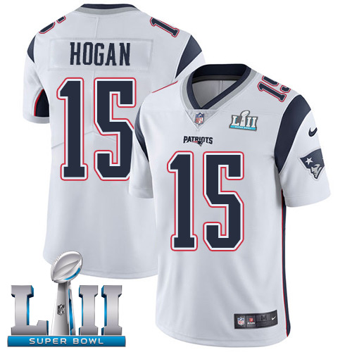 Nike Patriots #15 Chris Hogan White Super Bowl LII Men's Stitched NFL Vapor Untouchable Limited Jersey Nike Patriots #15 Chris Hogan White Super Bowl LII Men's Stitched NFL Vapor Untouchable Limited Jersey