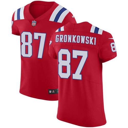 Nike Patriots #87 Rob Gronkowski Red Alternate Men's Stitched NFL Vapor Untouchable Elite Jersey Nike Patriots #87 Rob Gronkowski Red Alternate Men's Stitched NFL Vapor Untouchable Elite Jersey