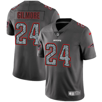 Nike Patriots #24 Stephon Gilmore Gray Static Men's NFL Vapor Untouchable Game Jersey