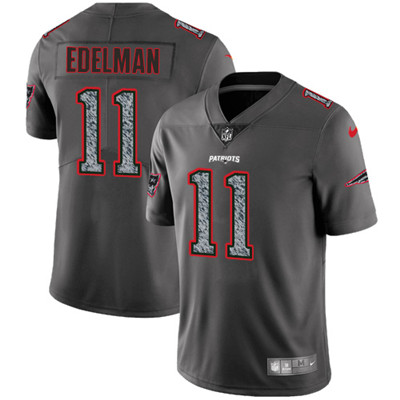 Nike Patriots #11 Julian Edelman Gray Static Men's NFL Vapor Untouchable Game Jersey