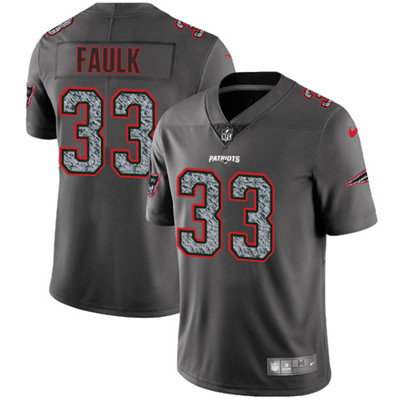 Nike Patriots #33 Kevin Faulk Gray Static Men's NFL Vapor Untouchable Game Jersey
