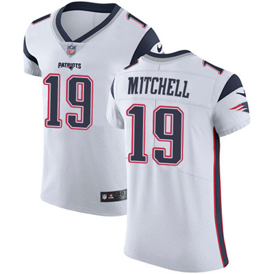 Nike Patriots #19 Malcolm Mitchell White Men's Stitched NFL Vapor Untouchable Elite Jersey Nike Patriots #19 Malcolm Mitchell White Men's Stitched NFL Vapor Untouchable Elite Jersey