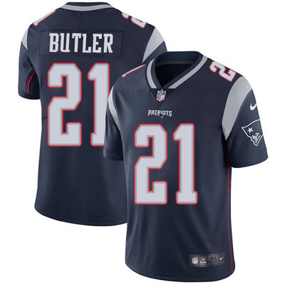 Nike Patriots #21 Malcolm Butler Navy Blue Team Color Men's Stitched NFL Vapor Untouchable Limited Jersey