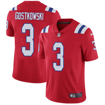 Nike Patriots #3 Stephen Gostkowski Red Alternate Men's Stitched NFL Vapor Untouchable Limited Jersey Nike Patriots #3 Stephen Gostkowski Red Alternate Men's Stitched NFL Vapor Untouchable Limited Jersey