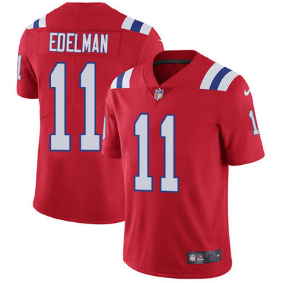 Nike Patriots #11 Julian Edelman Red Alternate Men's Stitched NFL Vapor Untouchable Limited Jersey Nike Patriots #11 Julian Edelman Red Alternate Men's Stitched NFL Vapor Untouchable Limited Jersey