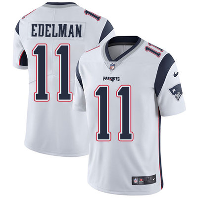 Nike Patriots #11 Julian Edelman White Men's Stitched NFL Vapor Untouchable Limited Jersey Nike Patriots #11 Julian Edelman White Men's Stitched NFL Vapor Untouchable Limited Jersey